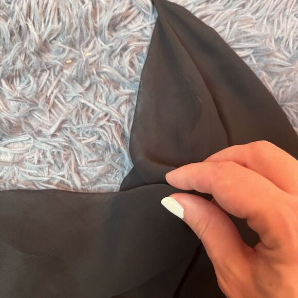 Vintage ABS Allen Schwartz Vintage Black Evening Dress Size 12 - Picture 3 of 6